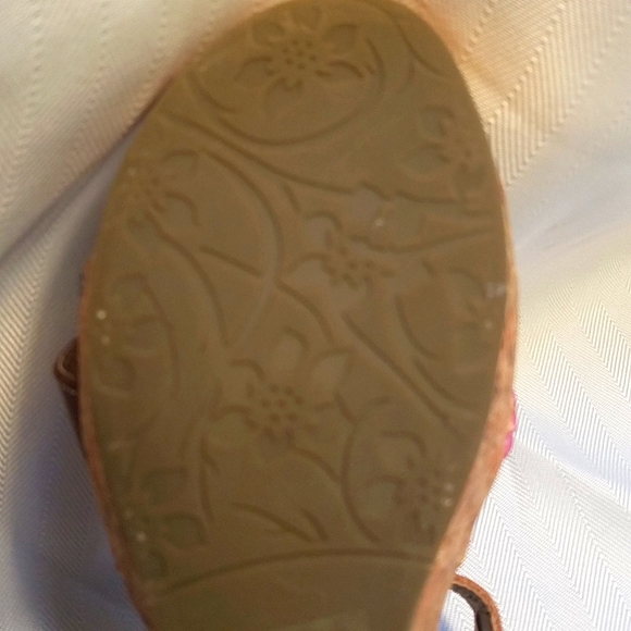 Elite sandals by Corkys Spring Summer leather Hand painted women's 7 - Picture 5 of 14